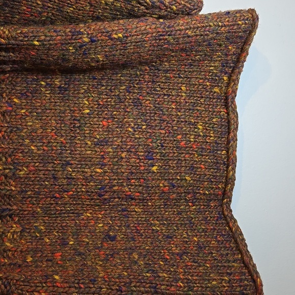 Handmade Wool Chunky Cable Knit Fisherman Pullover Multicolor Sweater - Picture 6 of 7